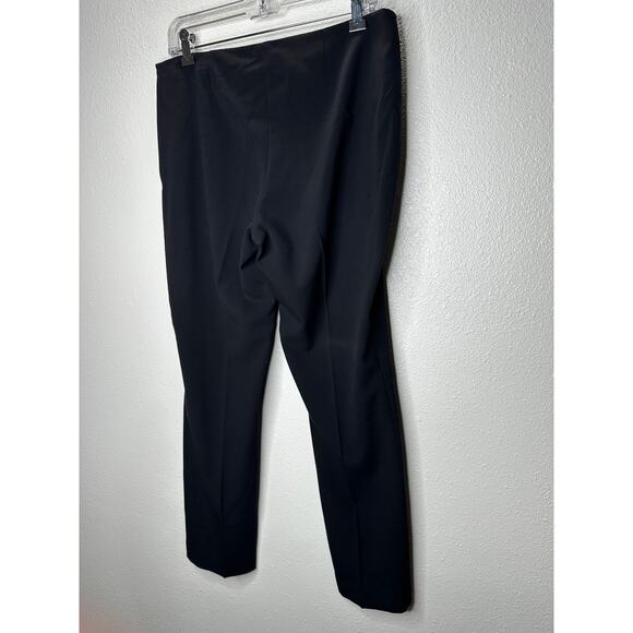 Tahari Black High Waist Straight Leg Size Zip Trouser Pant 6 - Picture 5 of 12